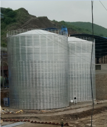 灵璧粮食钢板仓的安装全过程不用热焊接